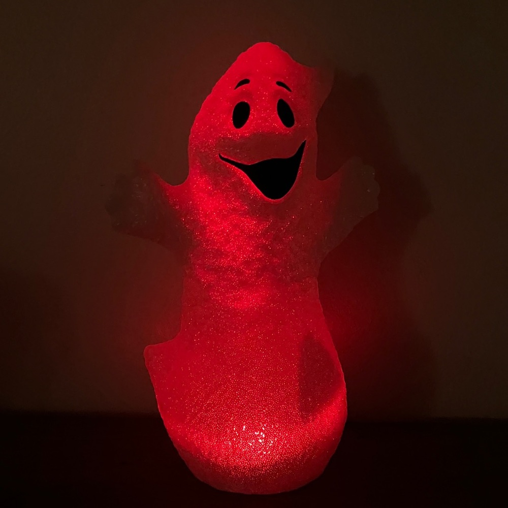 LED fiber optic type melted plastic popcorn changing color ghost lamp battery - Picture 3 of 10